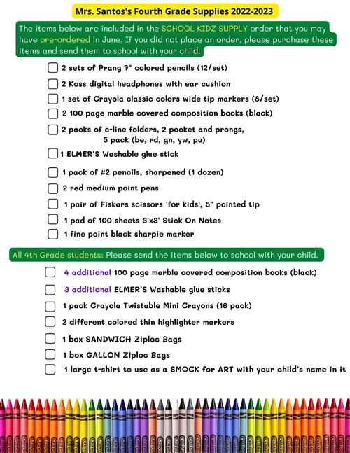 Supply List